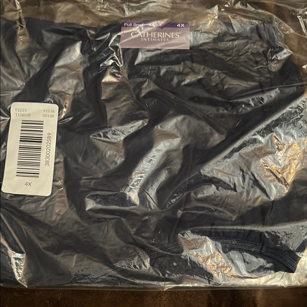 Catherines Intimates Black Full Briefs 4X